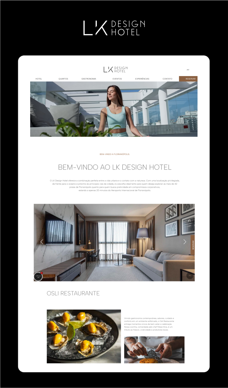 LK Design Hotel: O encontro perfeito entre conforto, design e vista para o mar.